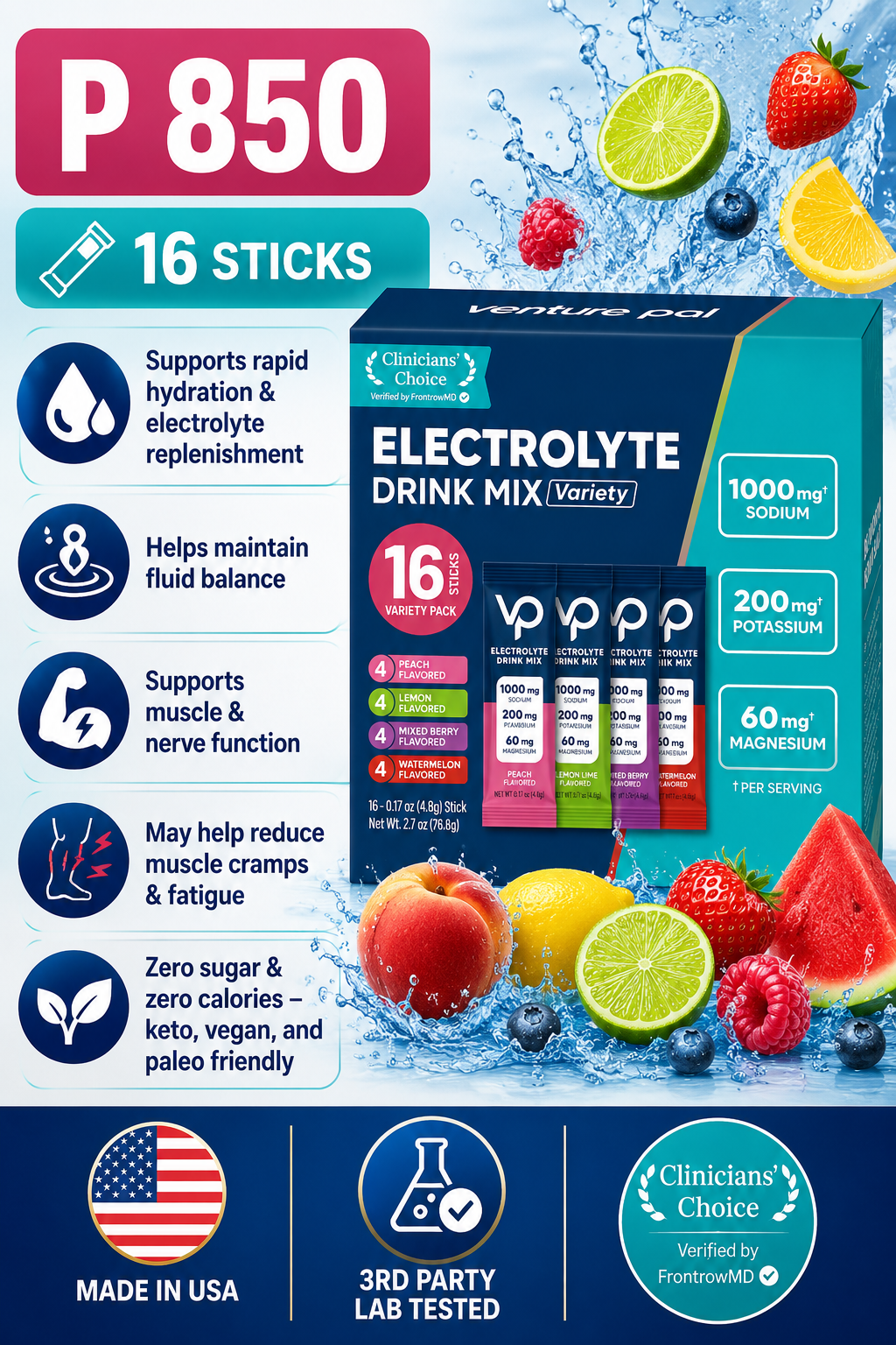 Electrolytes Powder Packets