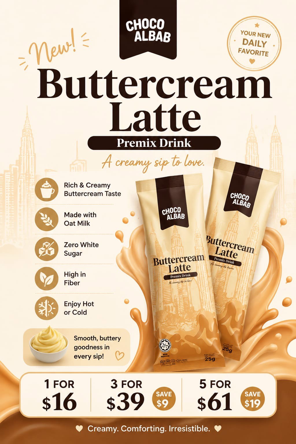 Choco Albab Buttercream Latte Drink