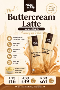 Choco Albab Buttercream Latte Drink