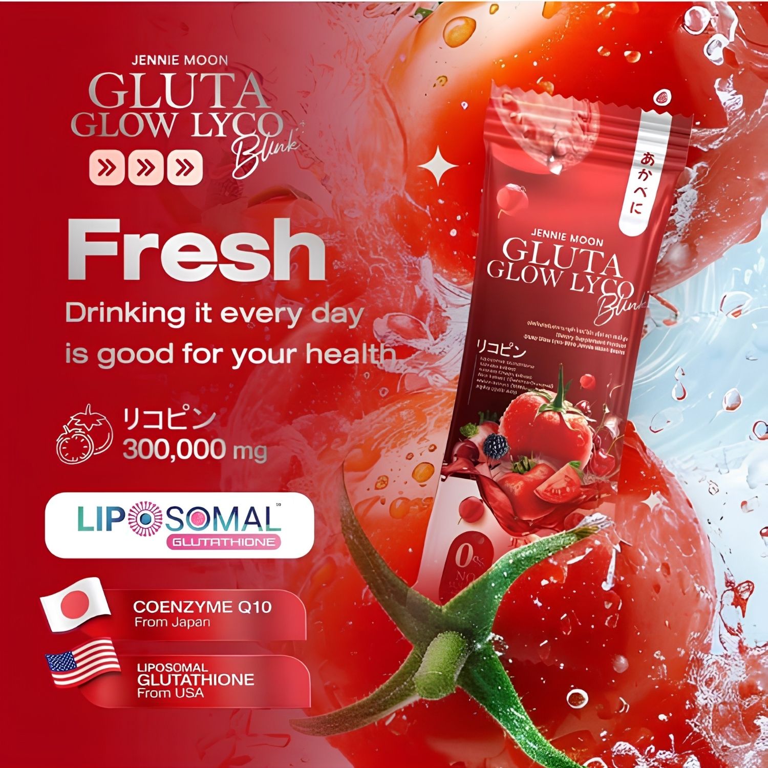 Jennie Moon - Gluta Glow Lyco Drink (10g x 30 Sachets) | Wholesale Supplement Singapore_2