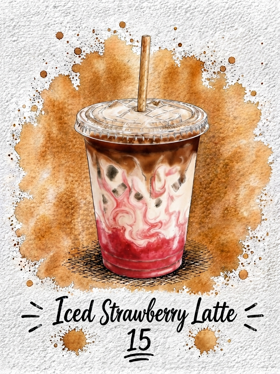 Strawberry Latte (Iced)