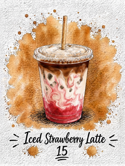 Strawberry Latte (Iced)