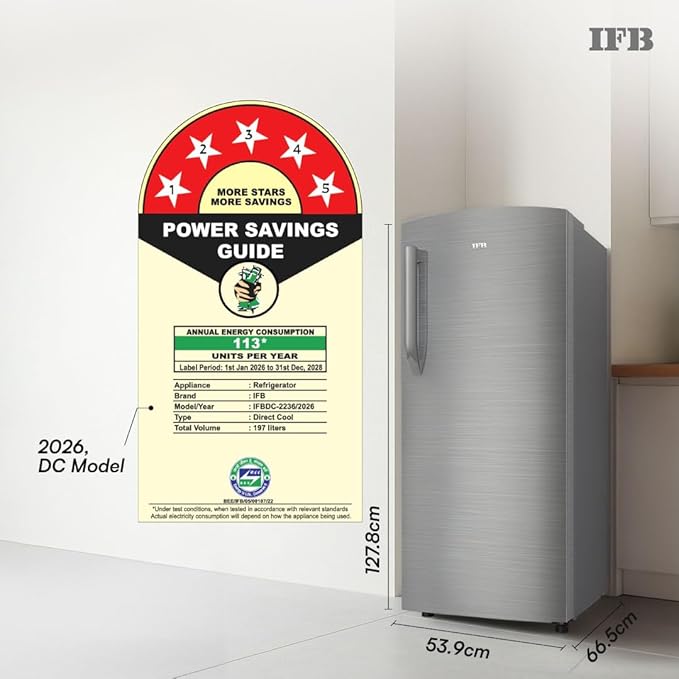 IFB 197L 5 Star Advanced Inverter Direct-Cool | Single Door Refrigerator_1
