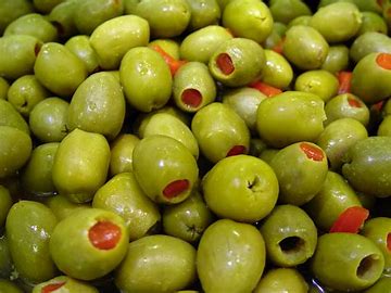 aceituna verde rellena con pimenton - 500 GRS