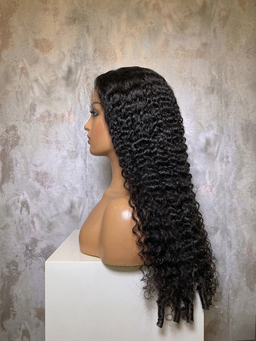 Burmese curly glueless wig Virgin hair 7x5  250% 