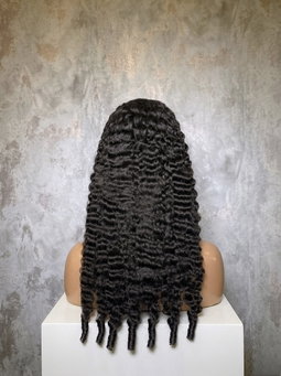 Burmese curly glueless wig Virgin hair 7x5  250% 