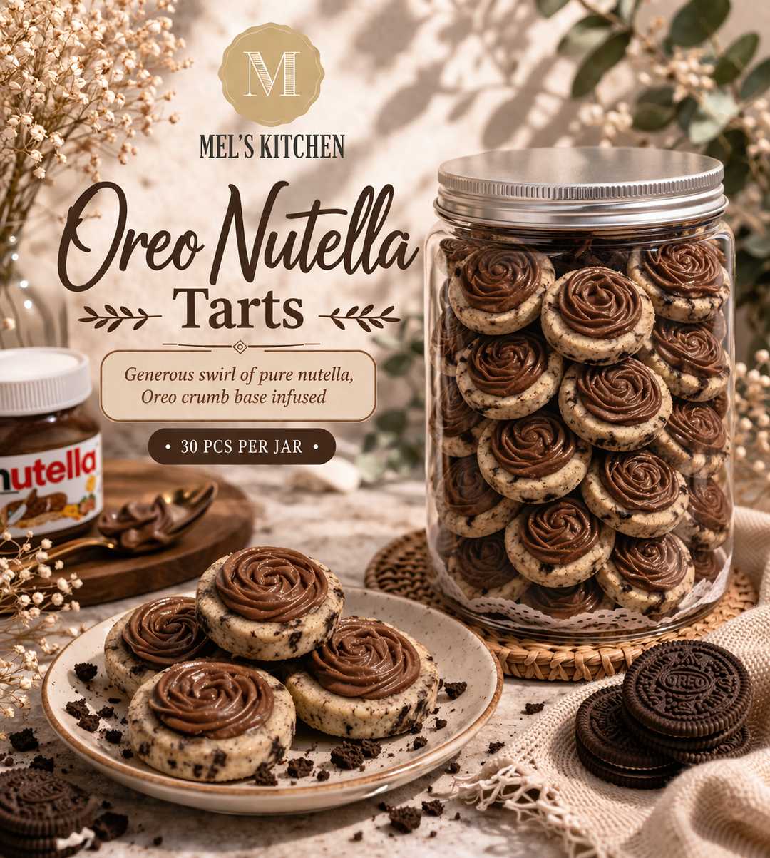 Oreo Nutella Tarts