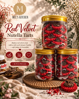 Red Velvet Nutella Tarts