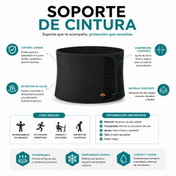Soporte de Cintura (Estabilidad Lumbar y Protección)