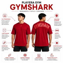 Playera Gym Gymshark (Corte Oversize) triple A 