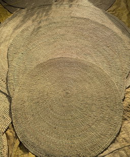Hand-crafted woven rugs/carpets, 8ft diameter 