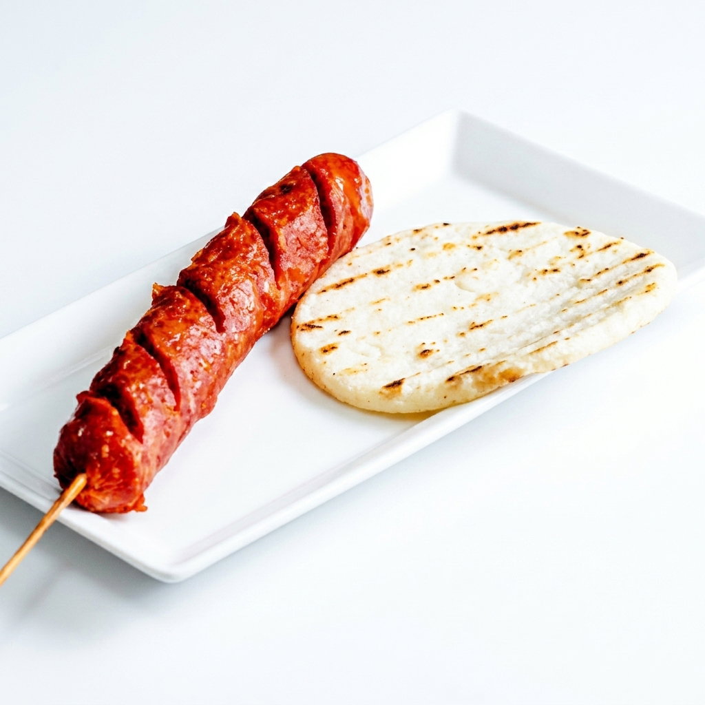 Chorizo con arepa