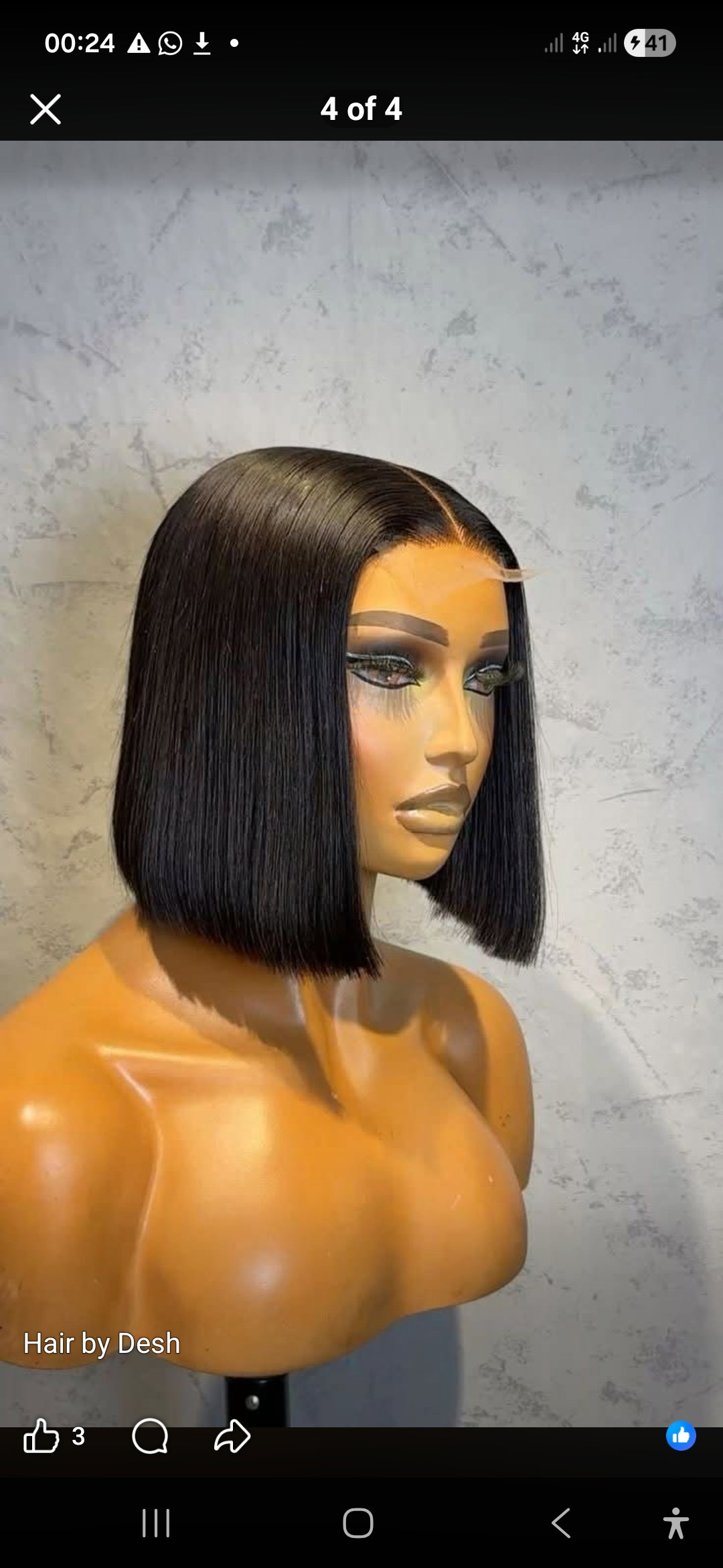 Short bob wigs 8" 10" 12"