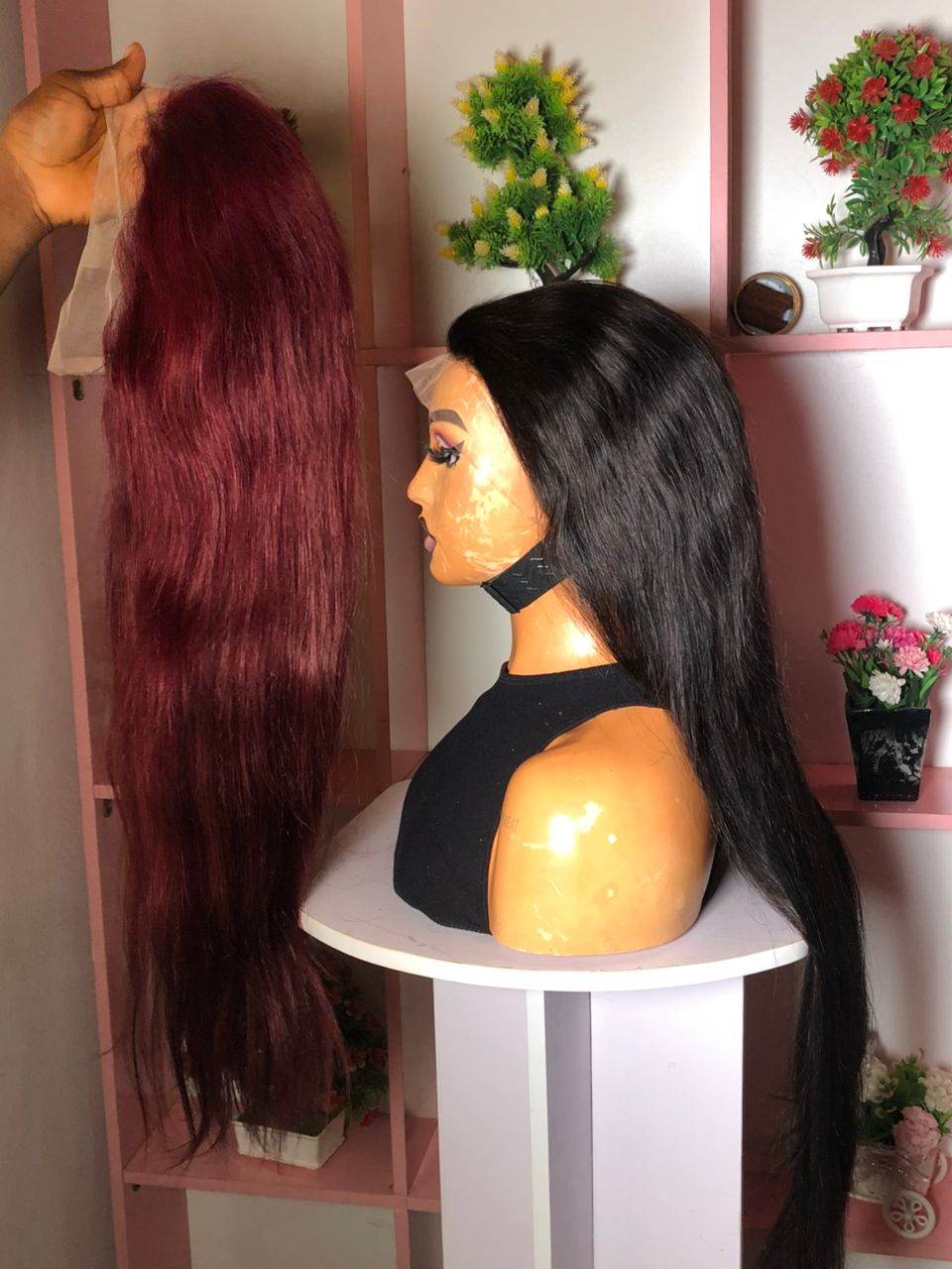 Straight wig full frontal 18"