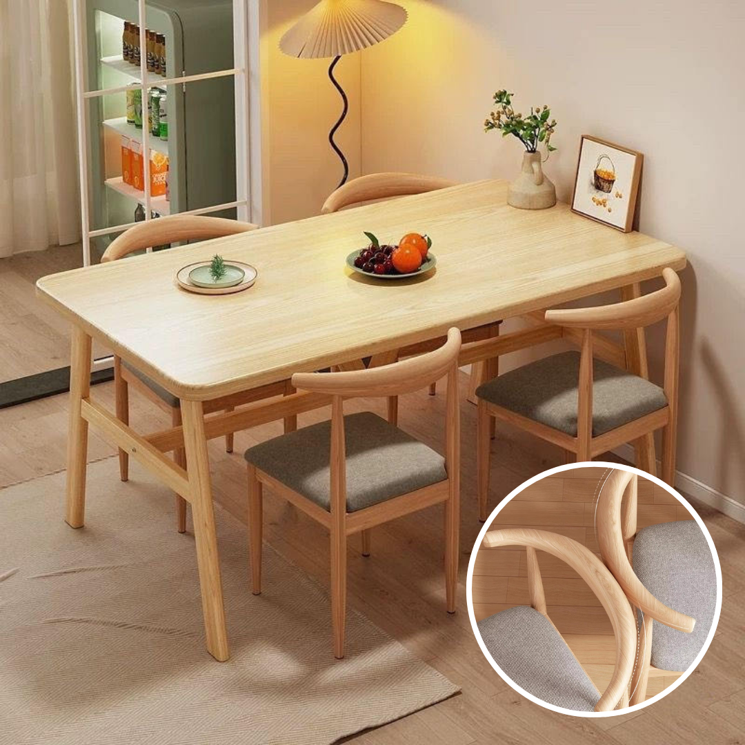 MODERN DINING TABLE CHAIR SET - 120CM +4 (MEJA MAKAN)_5