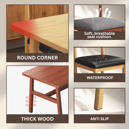 MODERN DINING TABLE CHAIR SET - 120CM +4 (MEJA MAKAN)