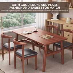 MODERN DINING TABLE CHAIR SET - 120CM +4 (MEJA MAKAN)