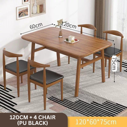 MODERN DINING TABLE CHAIR SET - 120CM +4 (MEJA MAKAN)