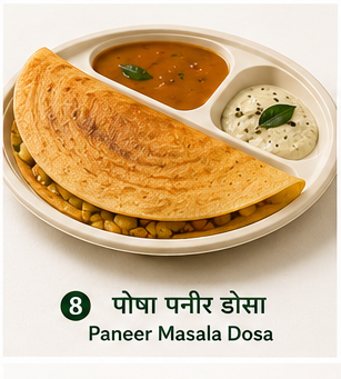 पोषा पनीर डोसा / Paneer Masala Dosa