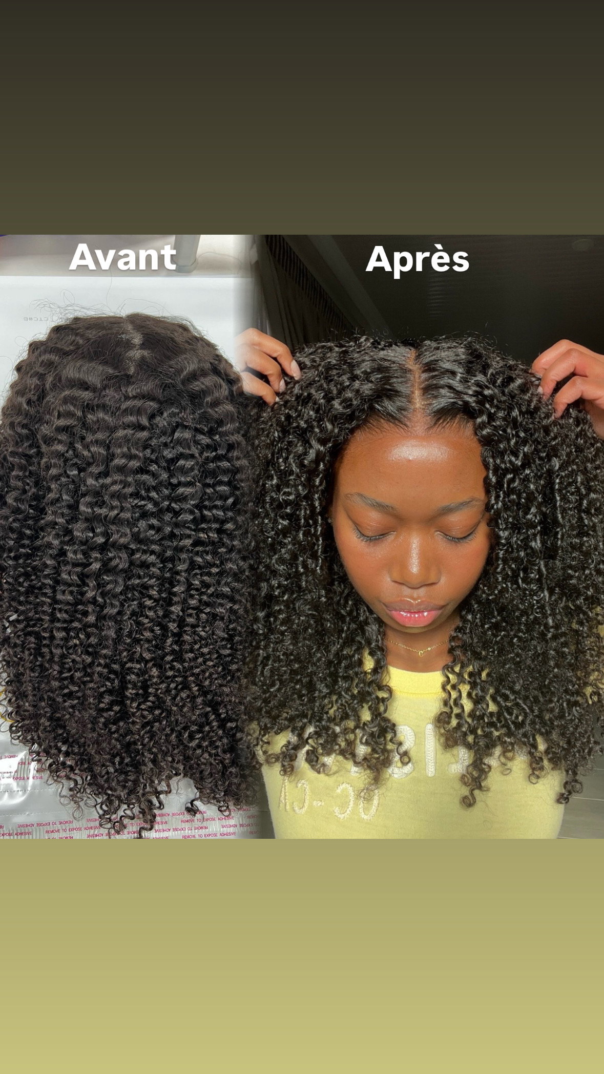 Kinky curly glueless  6x5  200% densité  _1