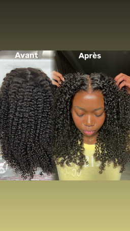 Kinky curly glueless  6x5  200% densité  