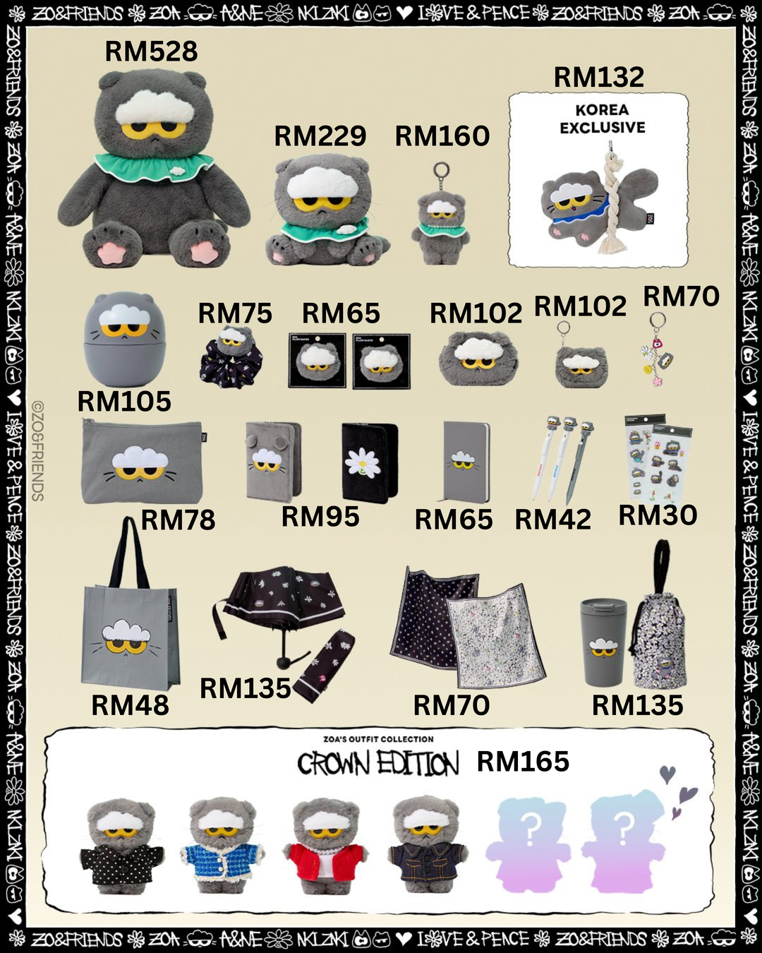 ZO&FRIENDS NEW COLLECTION OFFICIAL MERCH