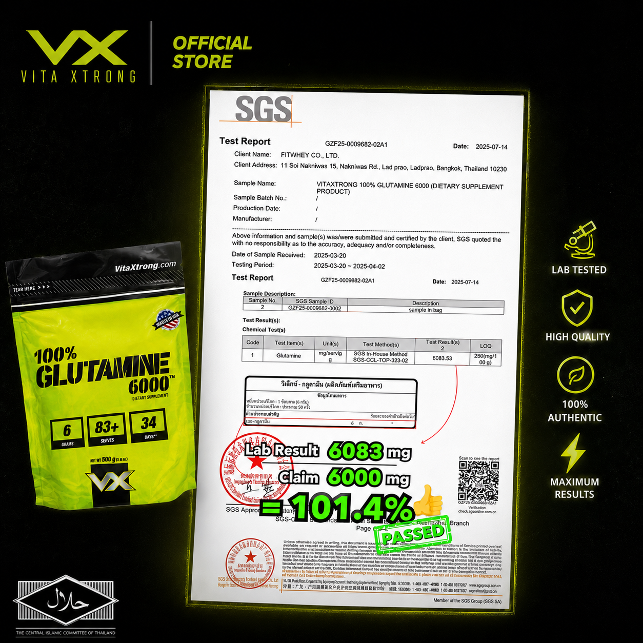 VITAXTRONG 100% Glutamine [300g / 500g / 1kg] – Faster Muscle Recovery, Repair & Immune Boost [VX]_11