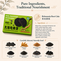 Rehmannia root soft biscuit 熟地黄软糕 (Exp Sep 2026)