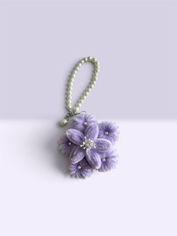 Purple Blossom Keychain