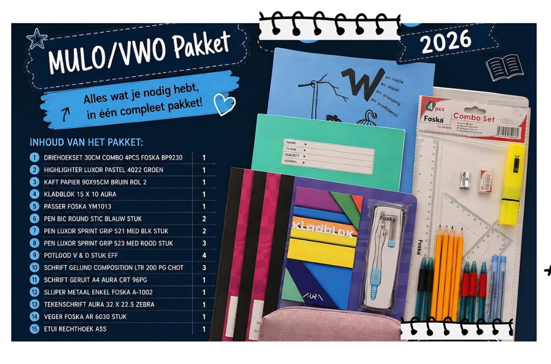 Schoolpakket Mulo, LBO en middelbaar (Alle leerjaren) 