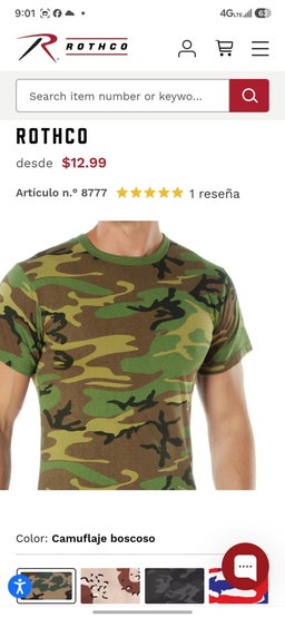 Camiseta camuflada Tierra ITEM 8777