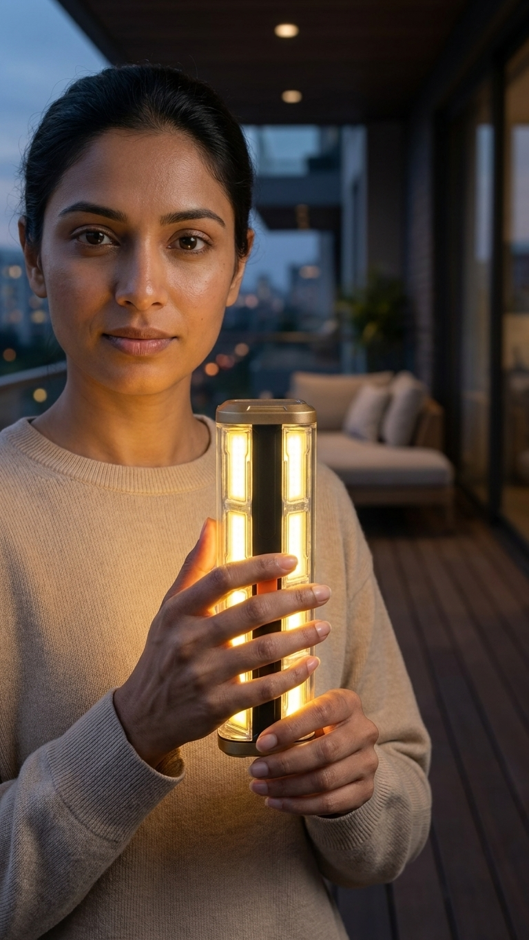 Emergency Rechargeable Solar Powered Light