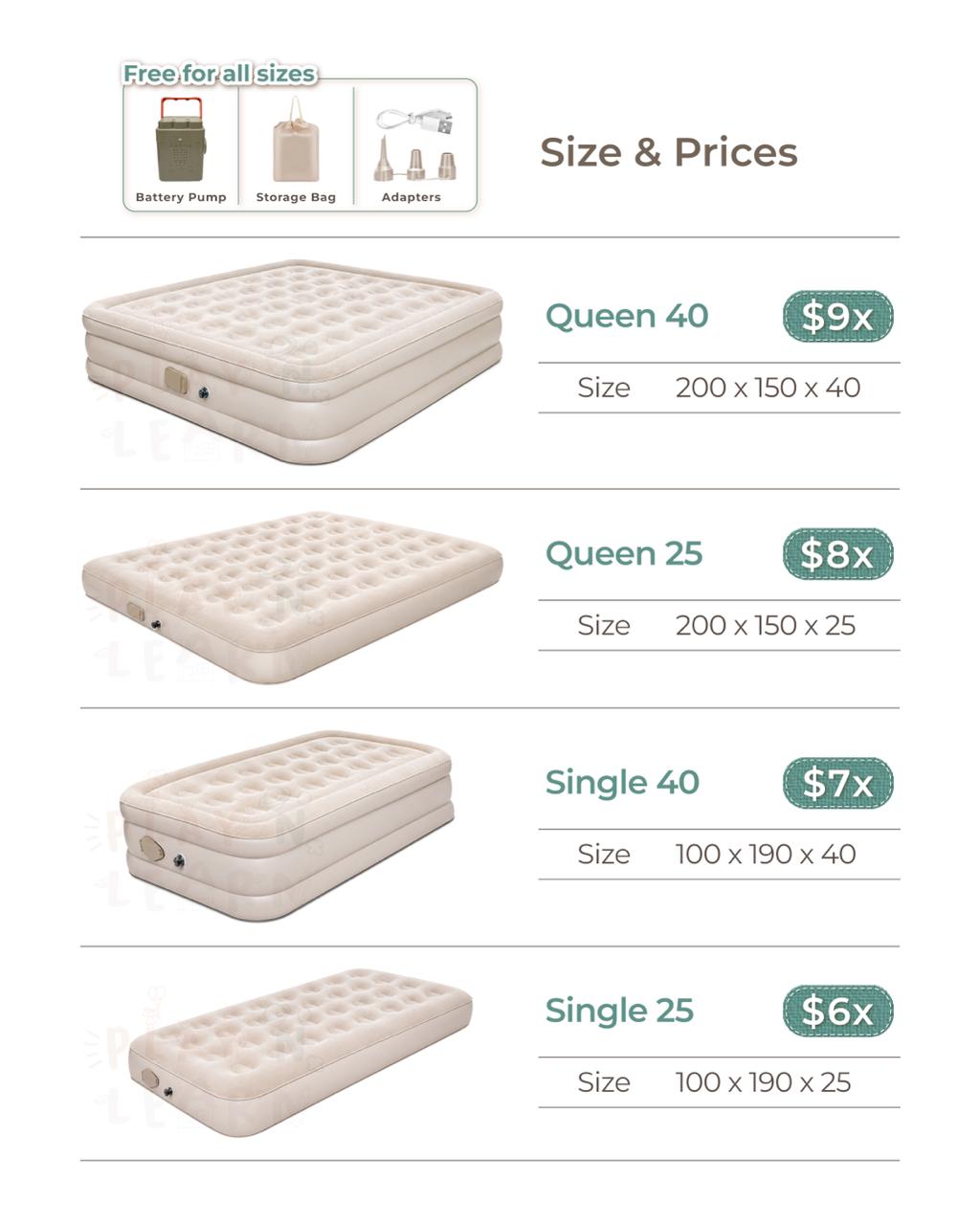 AUTO INFLATABLE MATTRESS WITH BUILT-IN BATTERY PUMP  _1