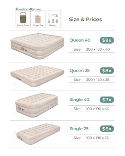 AUTO INFLATABLE MATTRESS WITH BUILT-IN BATTERY PUMP  
