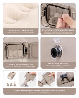 AUTO INFLATABLE MATTRESS WITH BUILT-IN BATTERY PUMP  