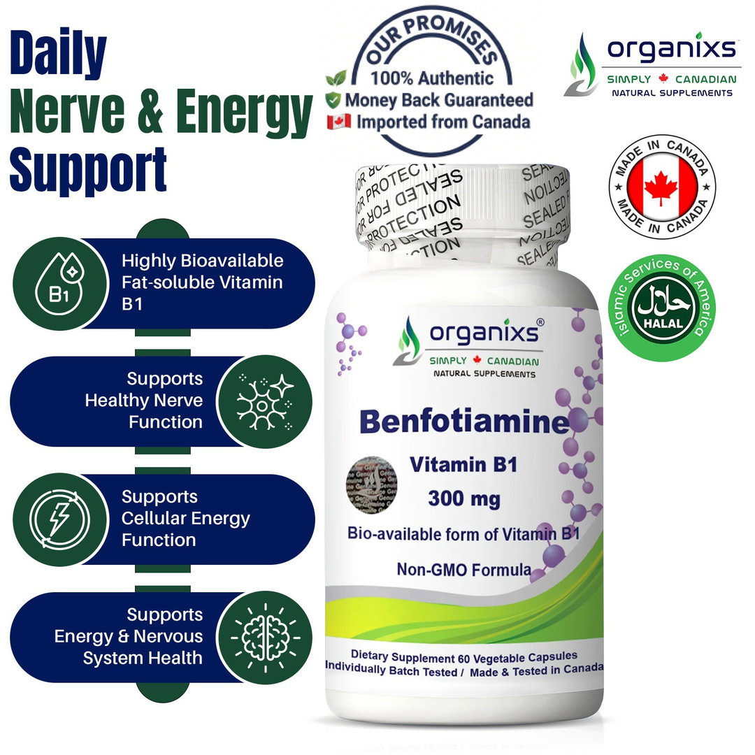 ORGANIXS VITAMIN B1 BENFOTIAMINE 300mg