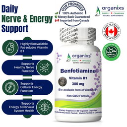 ORGANIXS VITAMIN B1 BENFOTIAMINE 300mg
