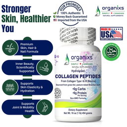 ORGANIXS COLLAGEN POWDER 1lb/16oz/454g