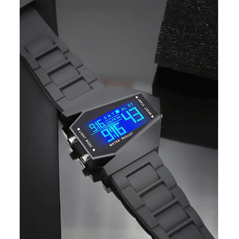 Waterproof Fighter Jet Sports Watch | Luminous Square Student Watch & Couple's Timepiece_0