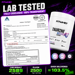 FITWHEY Taurine 5000 Pure Powder 300g | No Stim Endurance & Focus | Intra-Workout Support