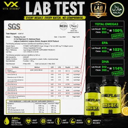 Vitaxtrong Omeflame X3000™ | 100 / 180 Softgels | Ultra-Concentrated Omega-3 Fish Oil 3000mg | EPA & DHA [VX]