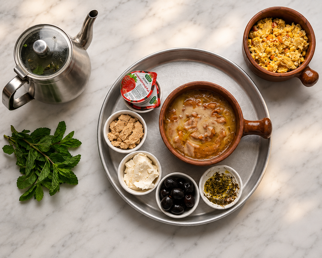 Breakfast Plater with side of I صحن فطور نواشف مع طبق 