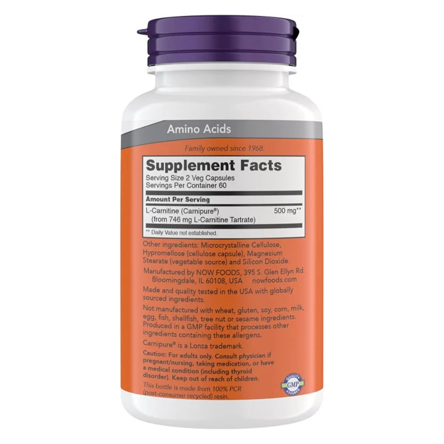 NOW - L-Carnitine 250 mg Veg Capsules_1