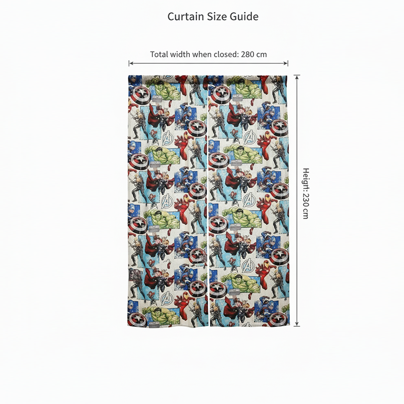 Kidsrock Avengers Kids Curtains_1
