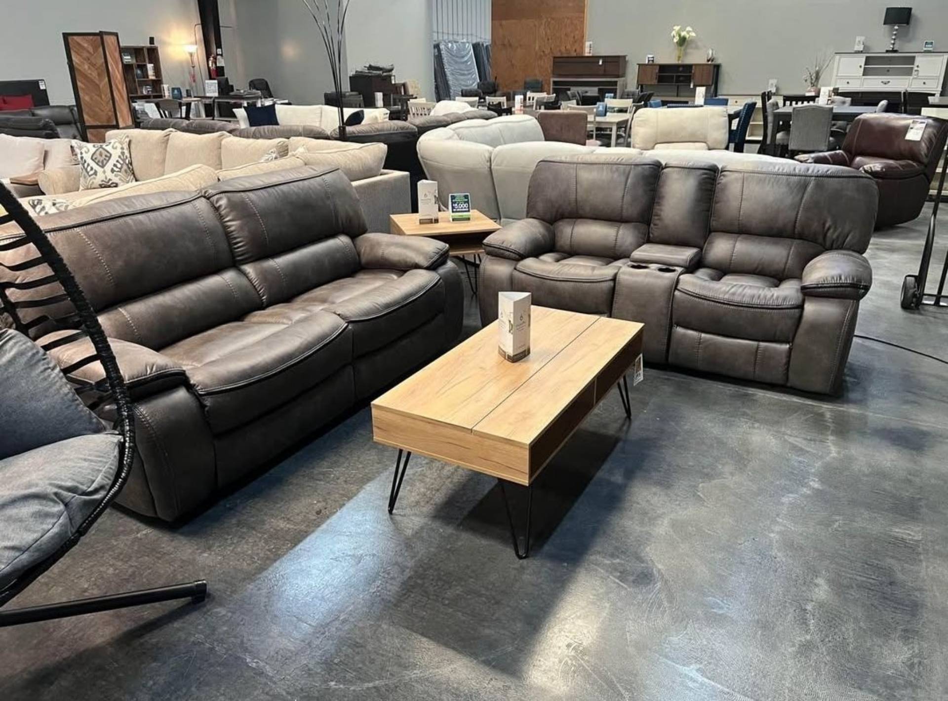 2-PIECE(3-SEATER&LOVESEAT) + CENTER CONSOLE LIVING ROOM SET_0
