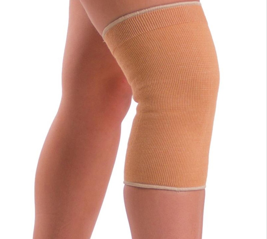 Knee Support, Beige, Elastic cotton material, (Size S,M,L,XL,XXL)
