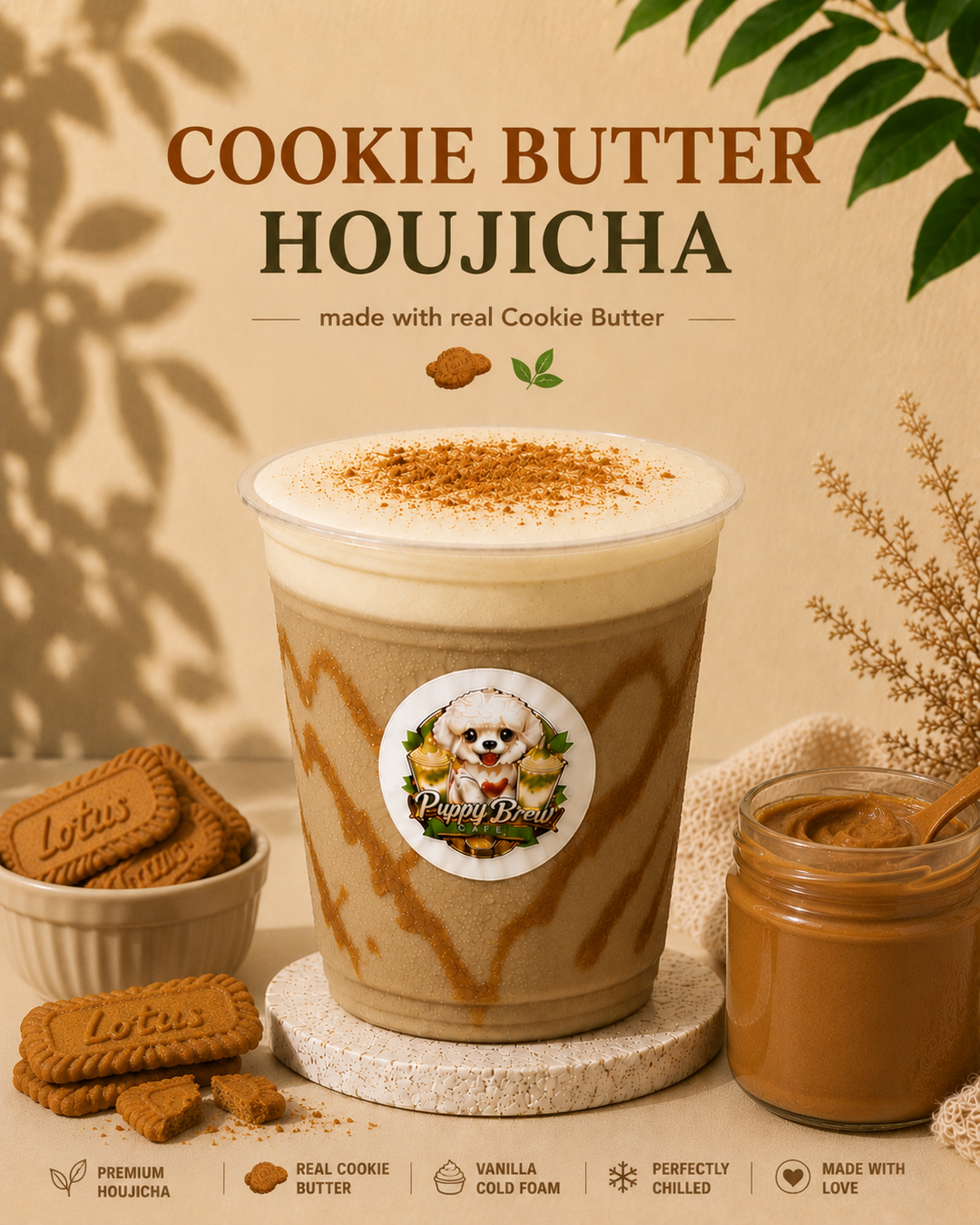 Cookie butter Houjicha