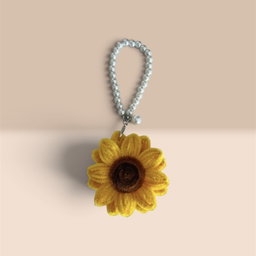 Yellow Sunflower Keychain