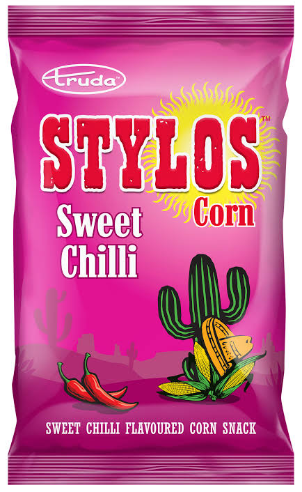 Stylos Sweet Chilli Corn Snack - 125g 