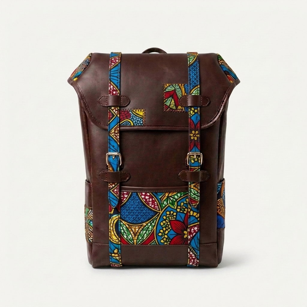 Double-Buckle Structured Backpack_0